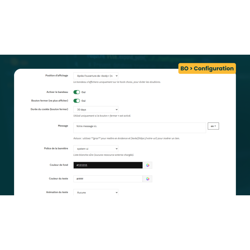 PromoBar – Customizable announcement bar for PrestaShop