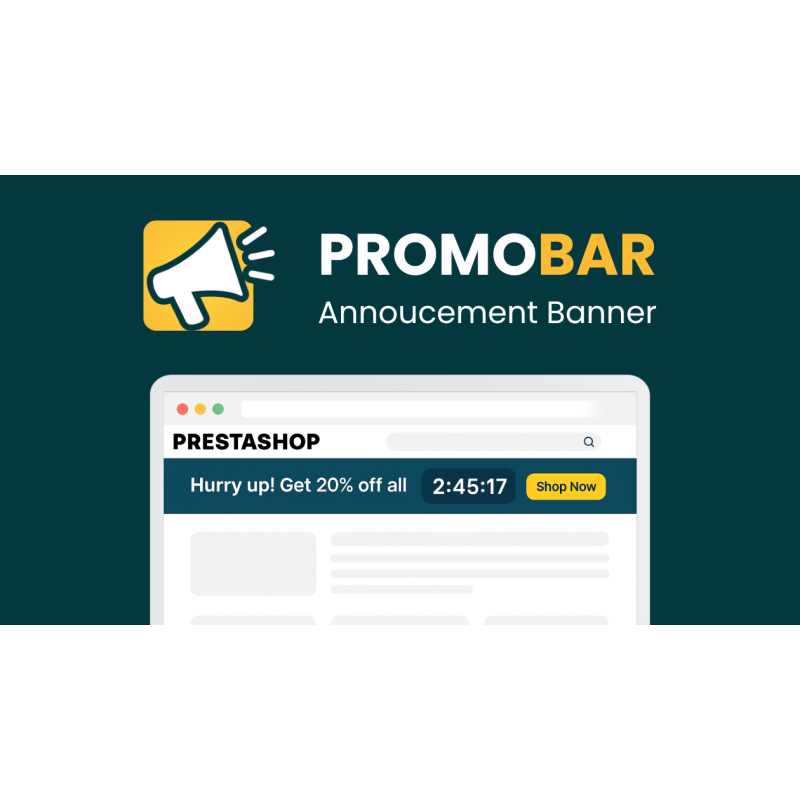 PromoBar – Bandeau d’annonce personnalisable pour PrestaShop